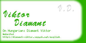 viktor diamant business card